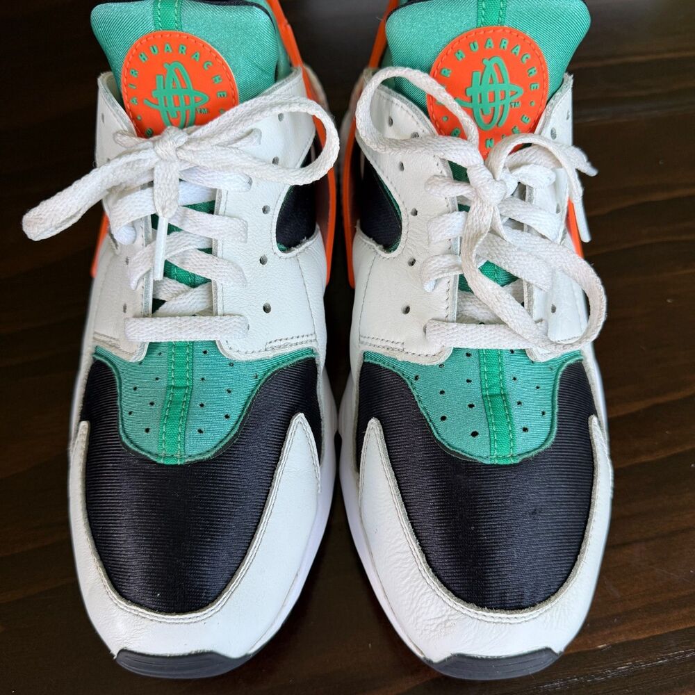 Nike Air Huarache Miami Hurricanes Men’s Size 11.5 New DD1068-111 - Picture 9 of 12